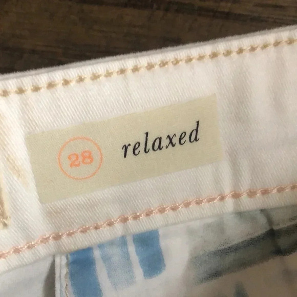 Anthropologie Chino white relaxed cuffed shorts Sz 28 New with tags - Picture 7 of 11